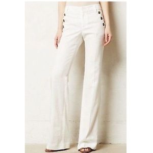 Elevenses The Brighton White Linen Pant
